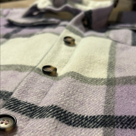 Blue B Collection Oversized Plaid Shirt Jacket with Pockets - Picture 8 of 8